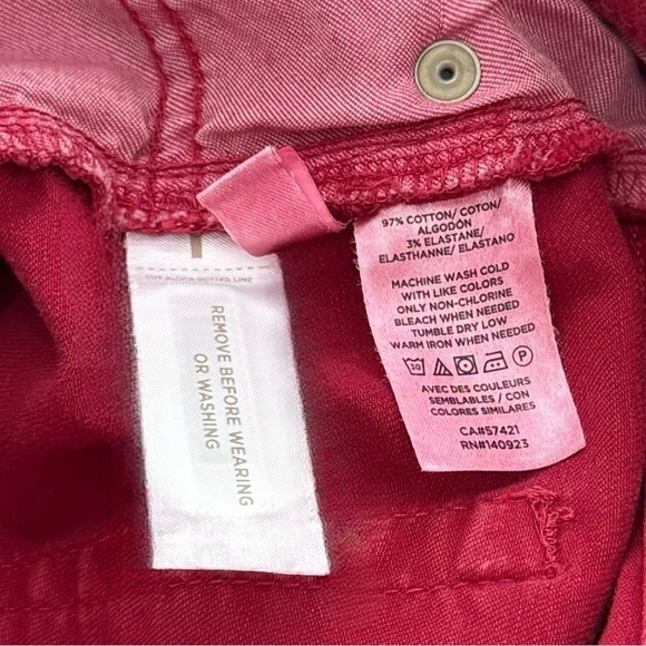 Ann Taylor LOFT Sz 28/6 Burgundy Red High Waist 5 Pocket Stretch Jeans - Picture 7 of 7